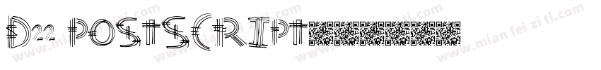 D22 PostScript字体转换